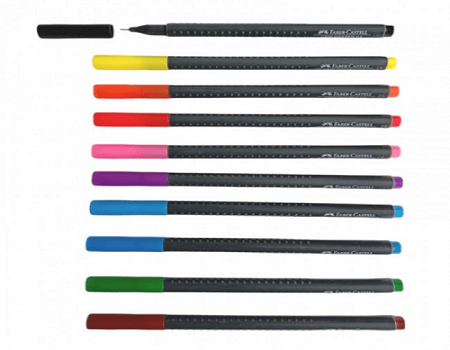 PLUMIGRAFO GRIP FINEPEN 0,4 NEGRO 460*12-PAQ X 10