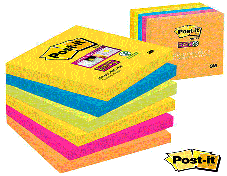 NOTAS POS-IT PAQUETE COLORES MEDIANO